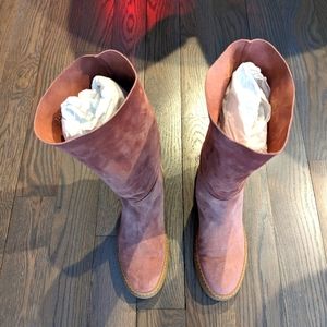 Tamara Mellon Monday Morning Suede Boots, Antique Rose